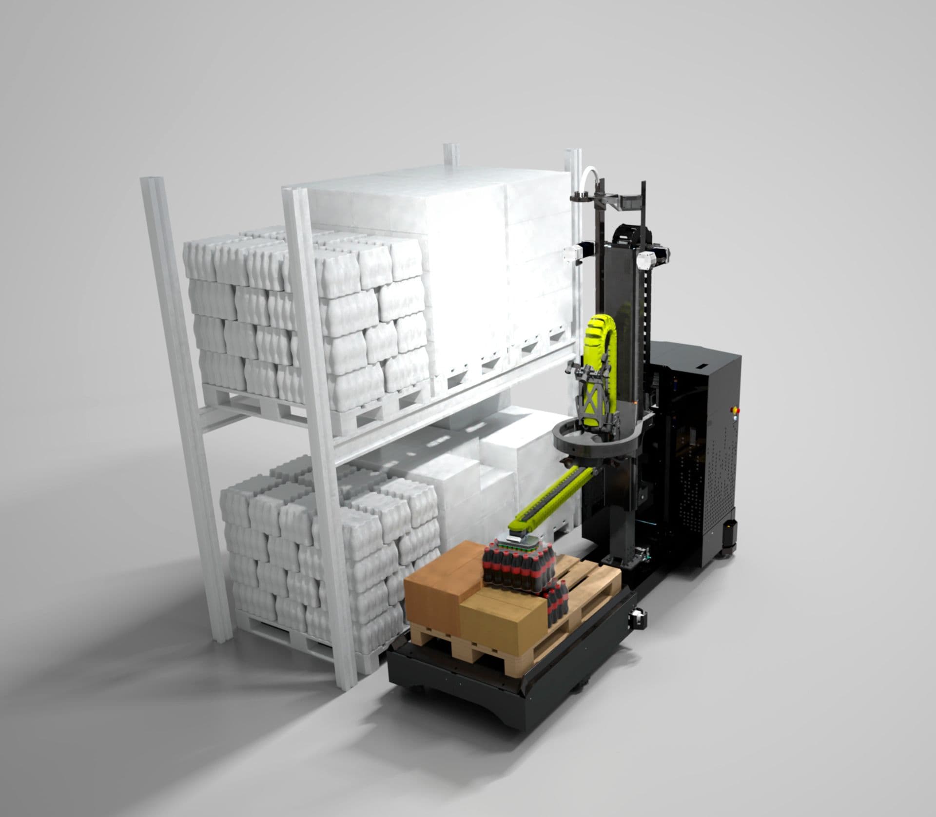 Illustrative image of Solwr's warehouse robot, "Grab"