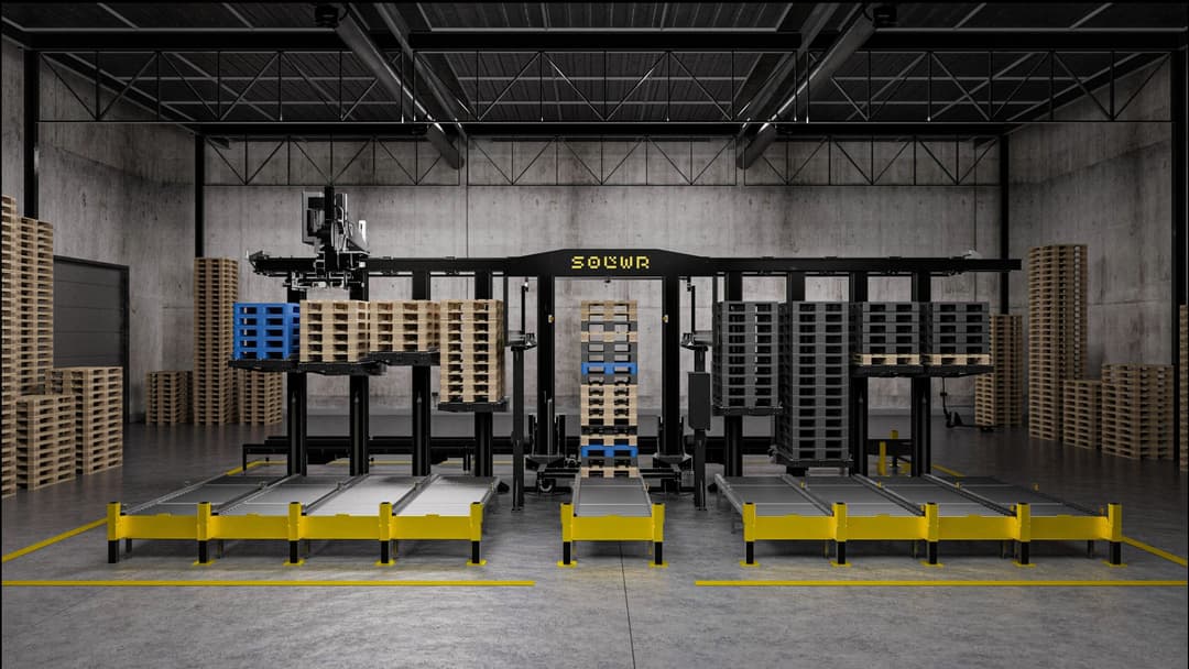 Pallets Sorted Sort™ the automated pallet sorting robot by Solwr